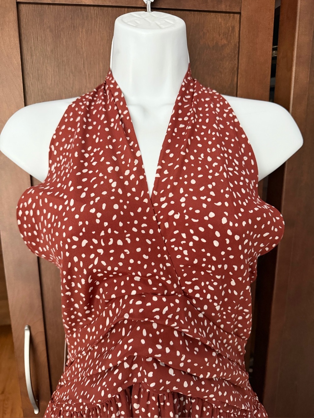 LaRoque Original Silk Halter Dot Dress - Picture 2 of 15